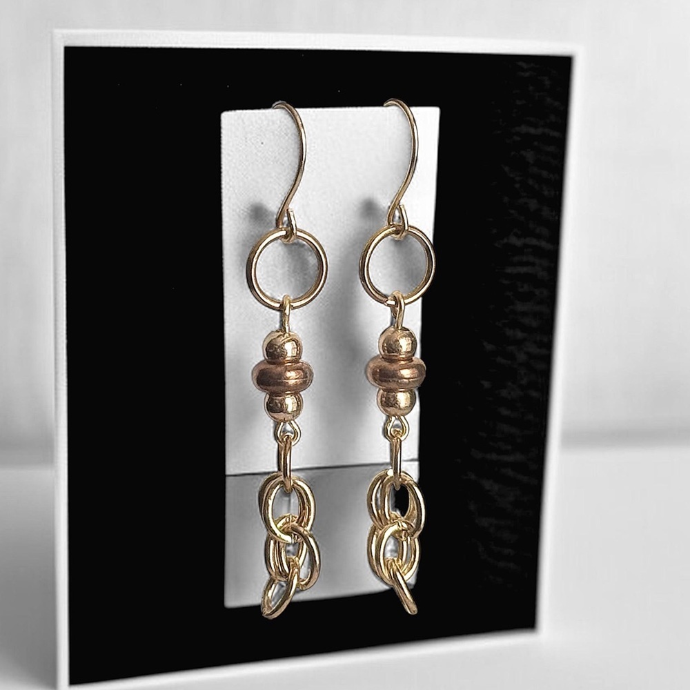 5 For $25💫Alternative Brassy Beaded Long Dangles